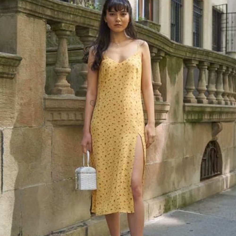 !!!Women's Reformation Crimini Dress Yellow Floral